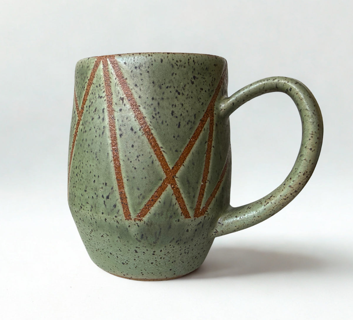 Geometric Mug in Green Tea