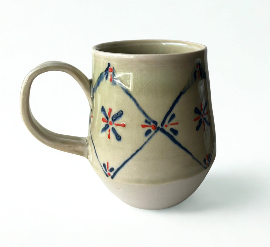 Green Celadon with Dimond Pattern