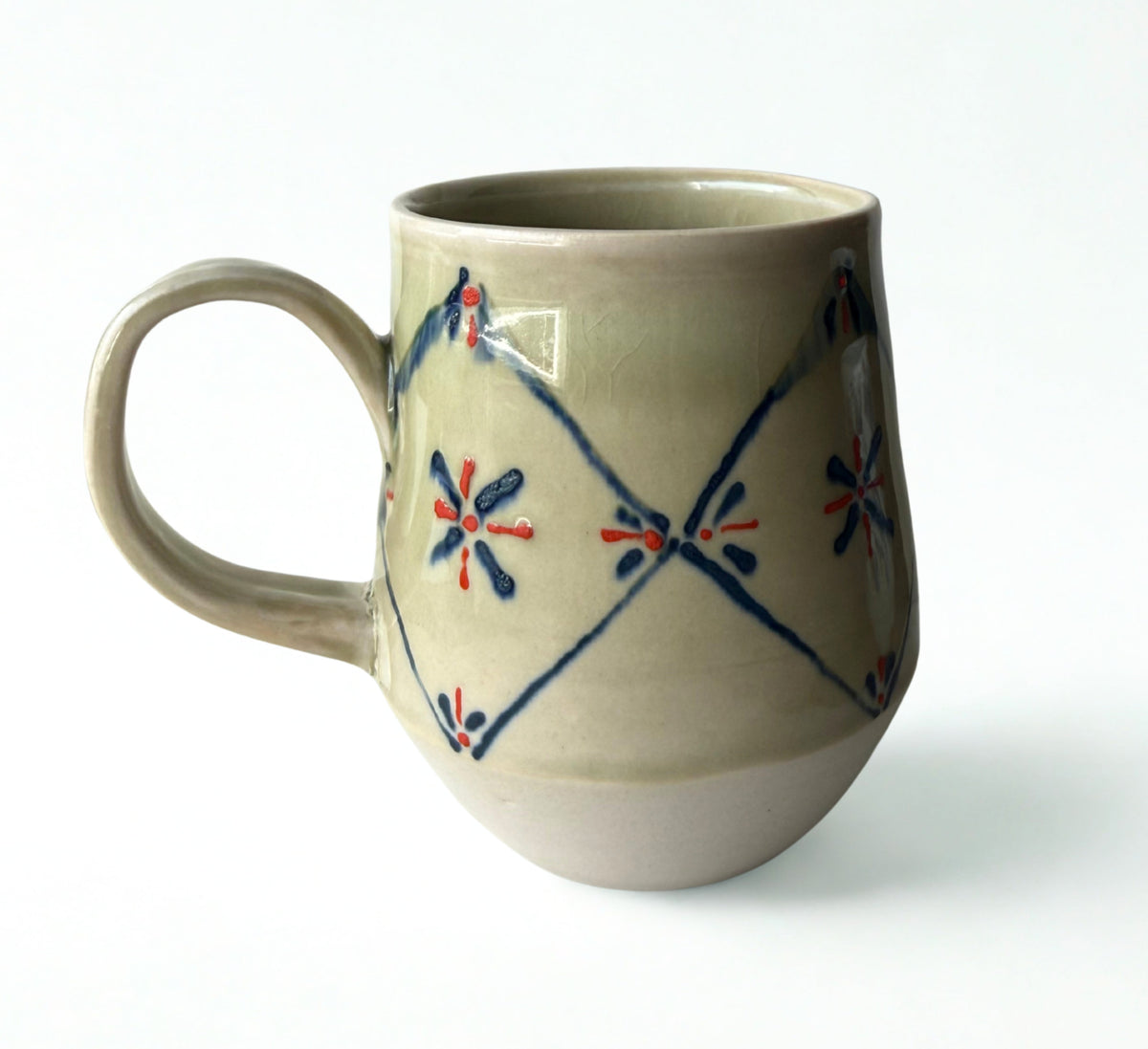 Green Celadon with Dimond Pattern