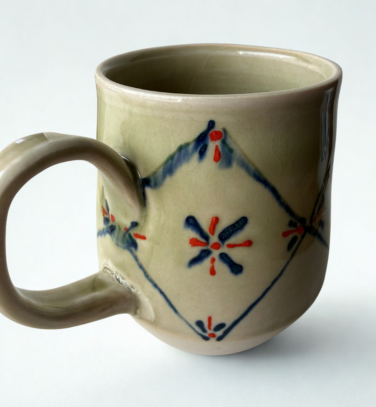 Green Celadon with Dimond Pattern
