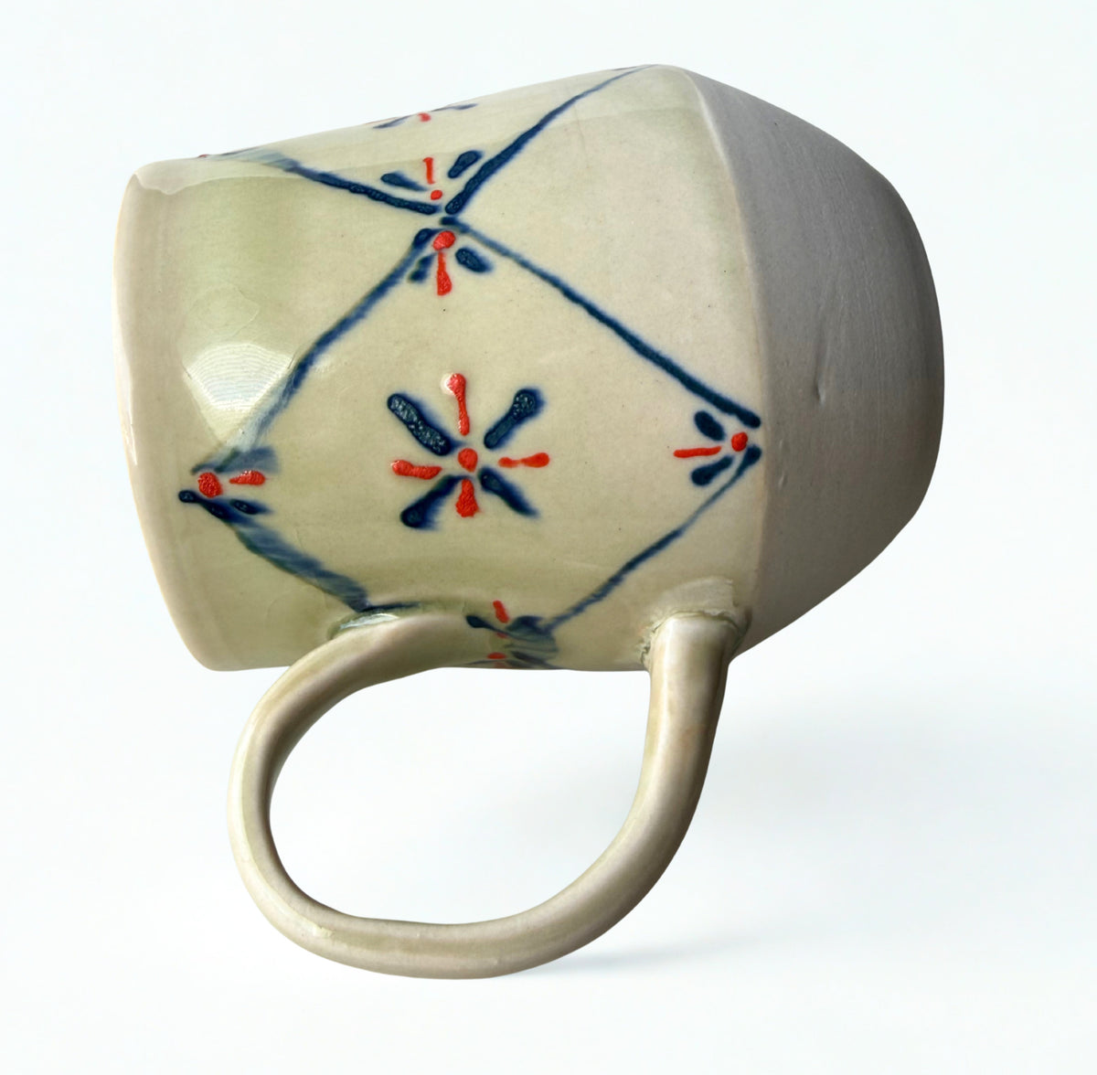 Green Celadon with Dimond Pattern