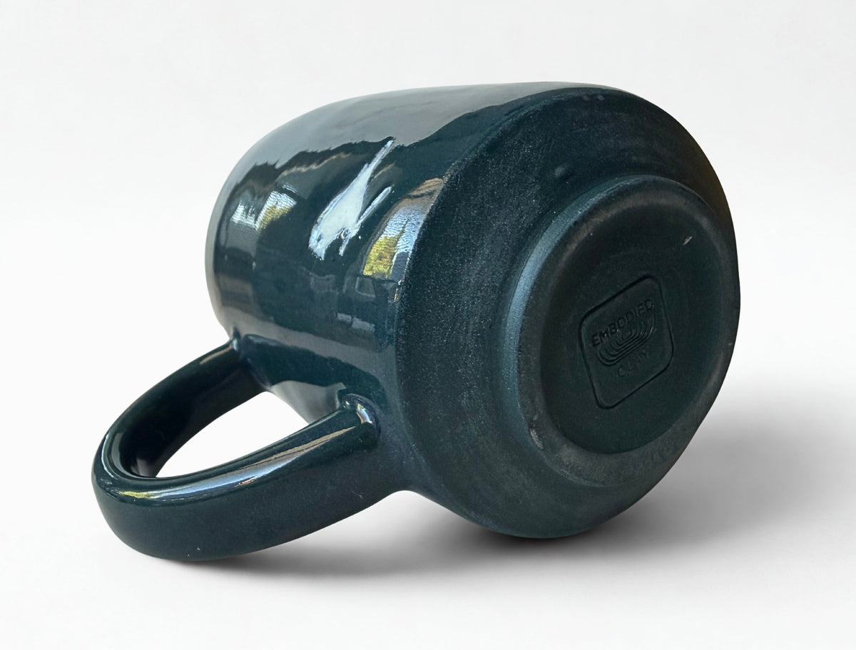 Dark Teal Mug w/ Bird