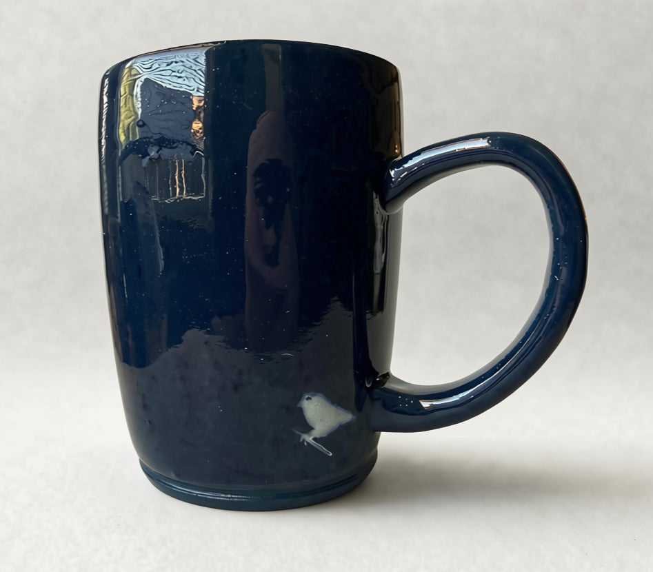 Dark Blue Mug w/ Bird