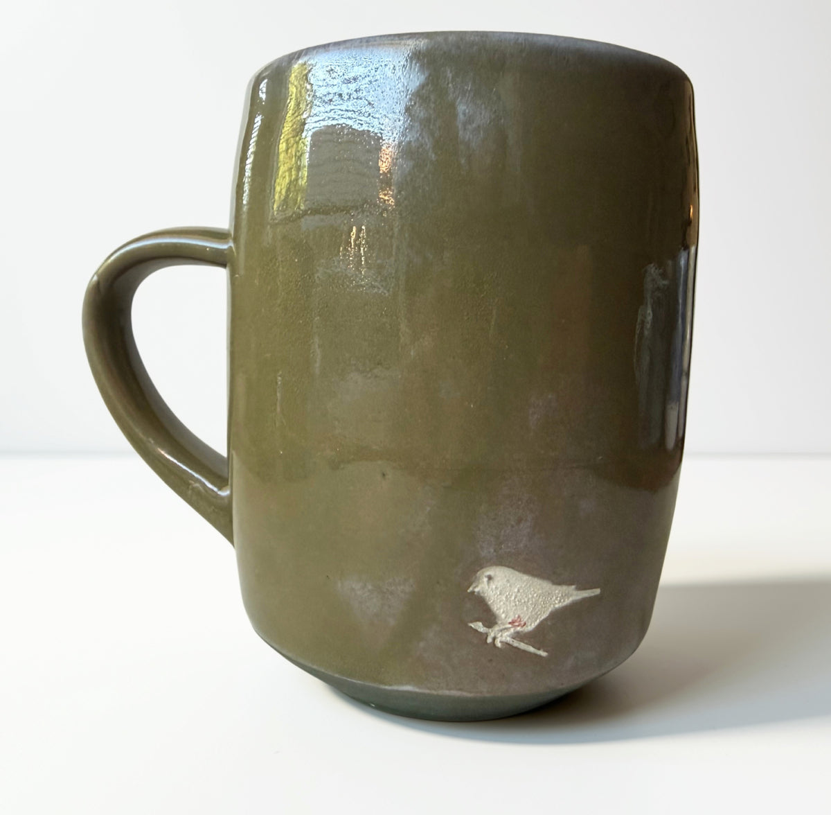 Dark Green Mug w/Bird