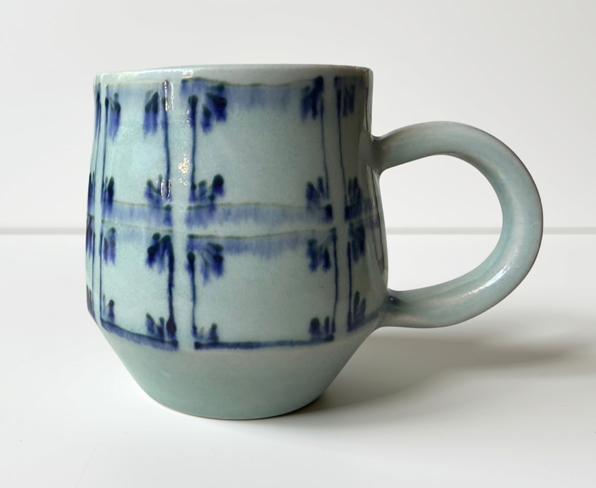 Blue Tiled Mug