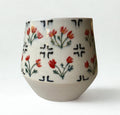 Flower Patterned Tile Tumbler